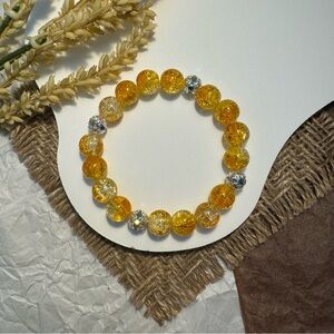 Golden Sparkle Beaded Bracelet